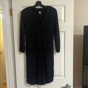 Old Navy Black Buttoned Sheath Dress